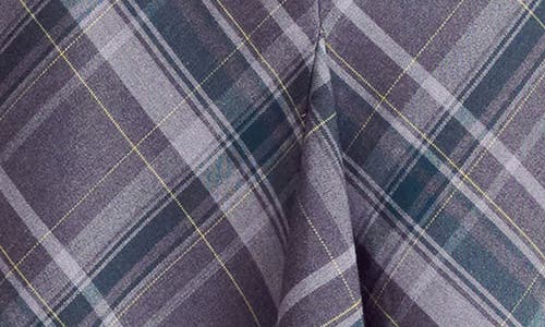 English Factory Plaid A-line Midi Skirt In Grey/green