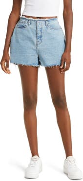 Good American Good '90s High Waist Cutoff Denim Shorts | Nordstromrack