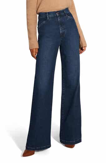 Teresa Wide Leg Ankle Jeans With Contoured Inseams - Skylar Blue