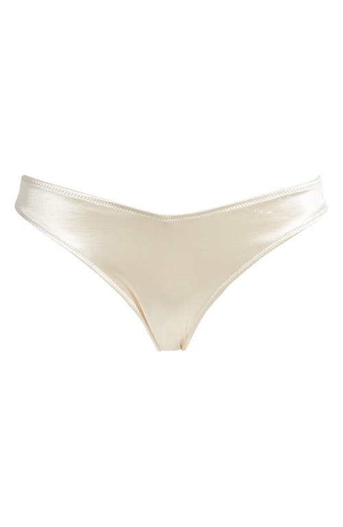 Shop & Other Stories Shiny V-cut High Leg Bikini Bottoms In White