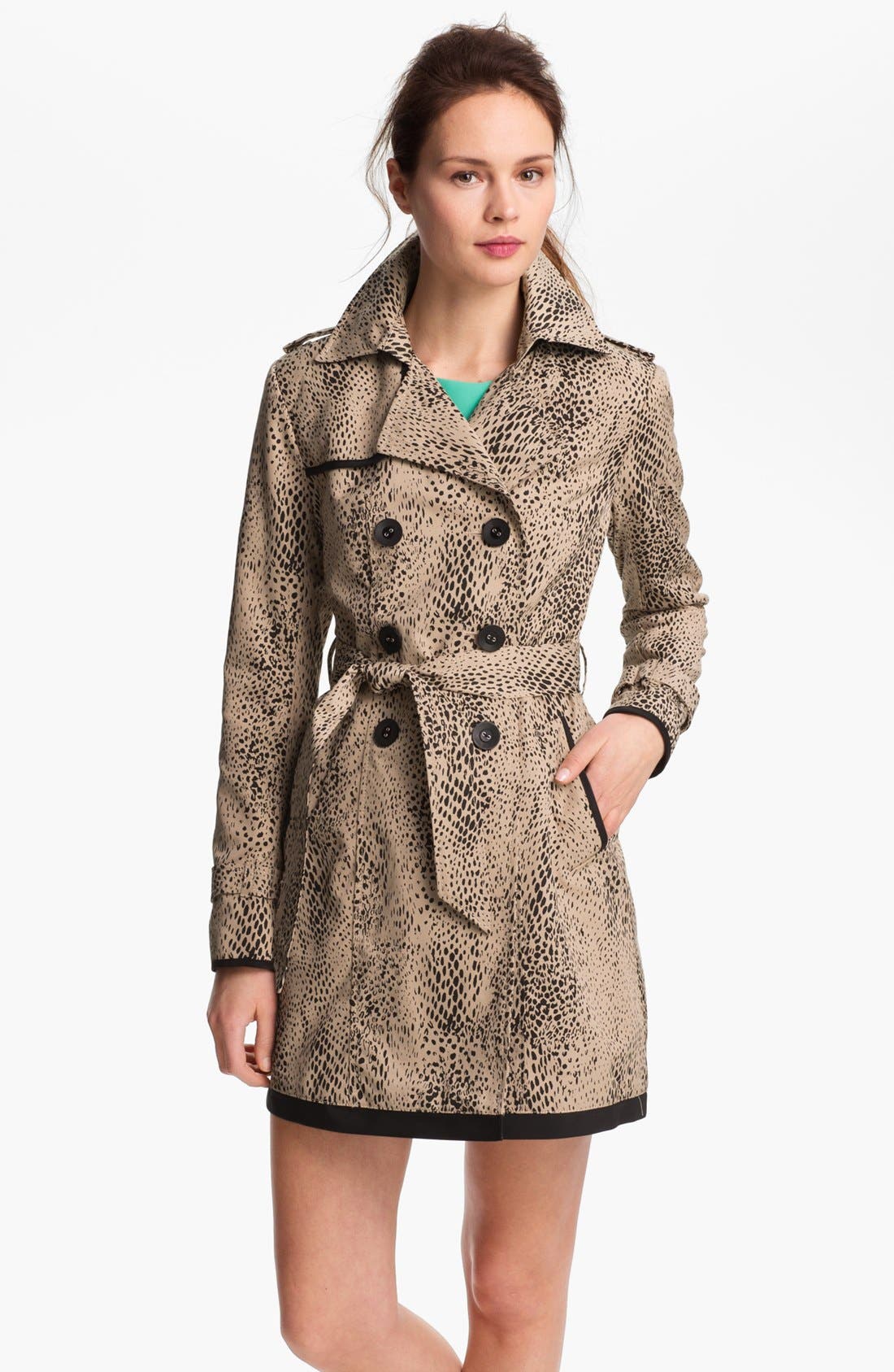 Ivanka Trump Animal Print Trench Coat Nordstrom