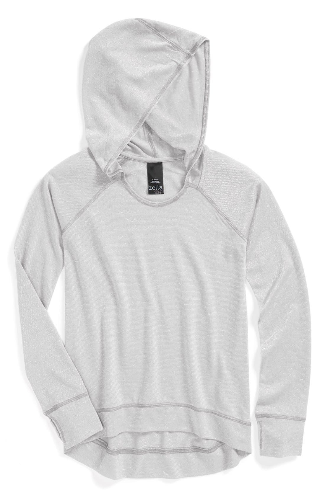 Zella Girl 'Sparkle Vinyasa' Hooded Tunic (Little Girls & Big Girls