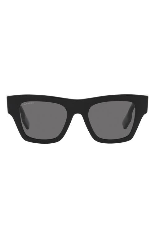 burberry Ernest 49mm Polarized Square Sunglasses in Dark Grey