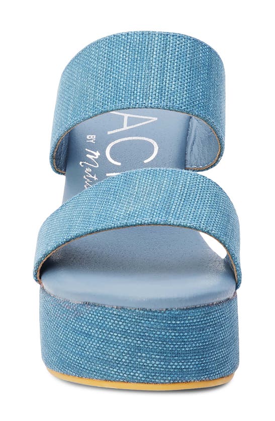 Coconuts By Matisse Ocean Ave Espadrille Platform Slide Sandal In Denim