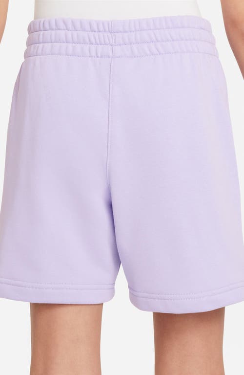 Shop Nike Kids' Sportswear Club Fleece Shorts In Hydrangeas/white