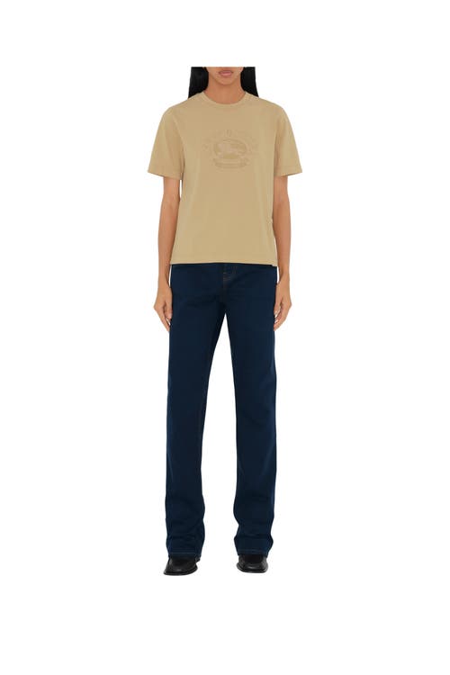Burberry Oak Leaf Crest Ekd T-shirt In Flax