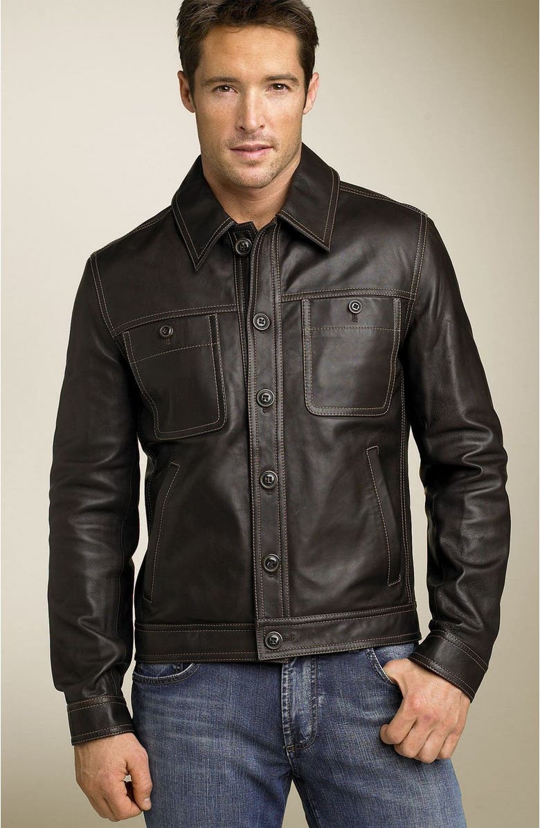 Gordon Rush Leather Hipster Jacket | Nordstrom
