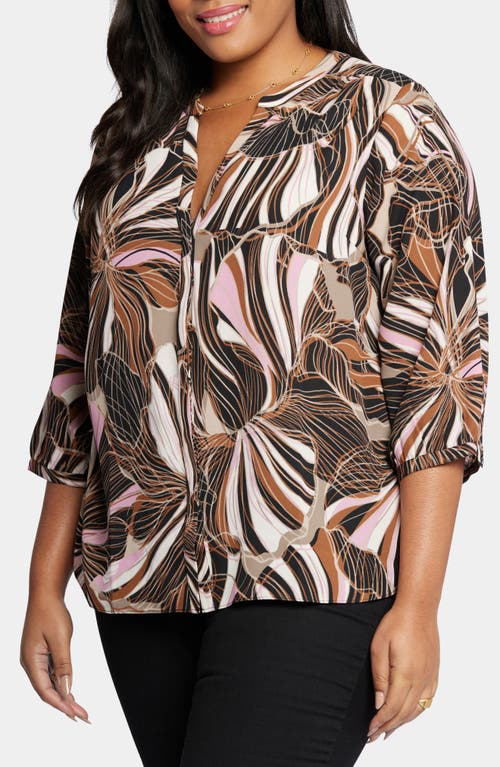 Shop Nydj Semisheer Pintuck Blouse In Half Moon Bay