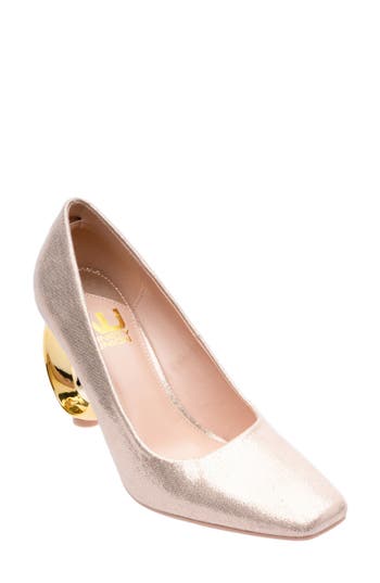 Ninety Union Blast Square Toe Pump In Gold