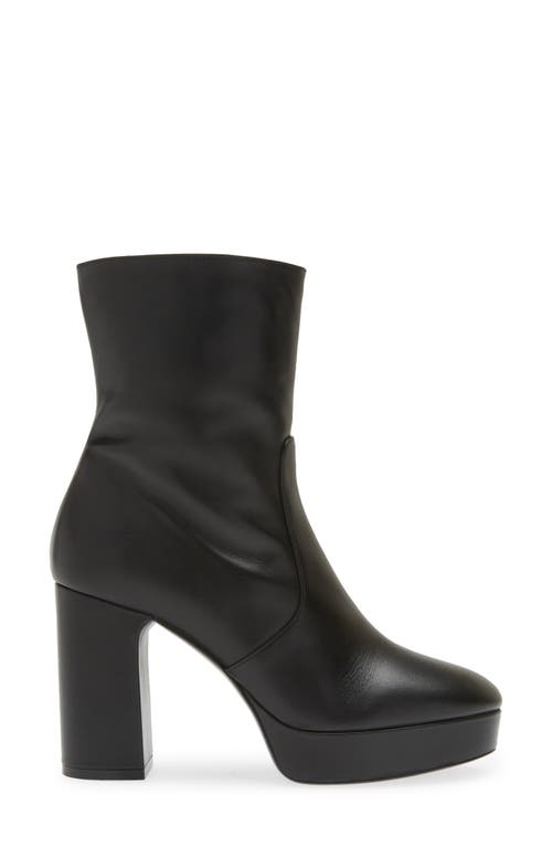 Stuart Weitzman Dayna Platform Bootie In Black Leather