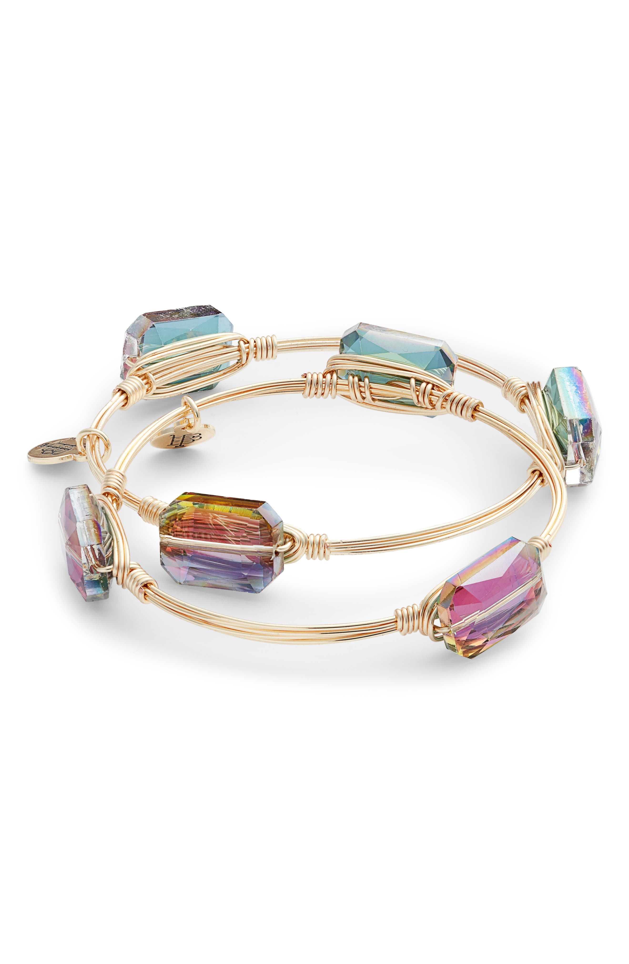 UPC 098765000083 product image for Women's Bourbon & Bowties Set Of 2 Wire Wrapped Bangles | upcitemdb.com