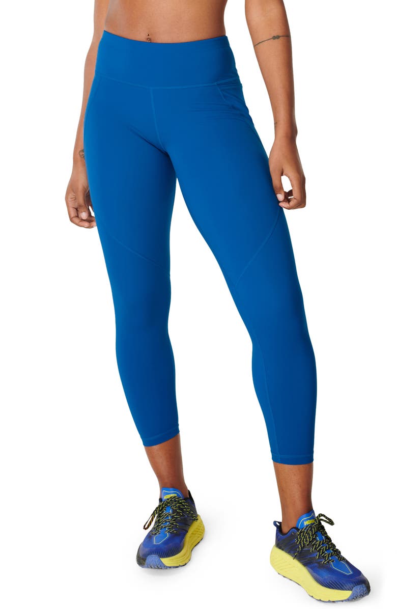 SWEATY BETTY Power Pocket Workout 7/8 Leggings, Main, color, OXFORD BLUE