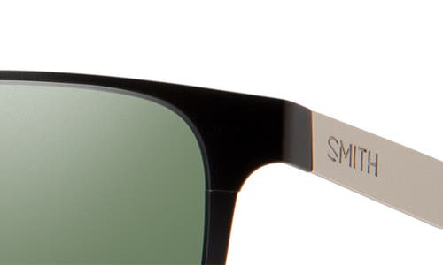 Shop Smith Lowdown 54mm Chromapop™ Polarized Square Sunglasses In Matte Black/silver/gray