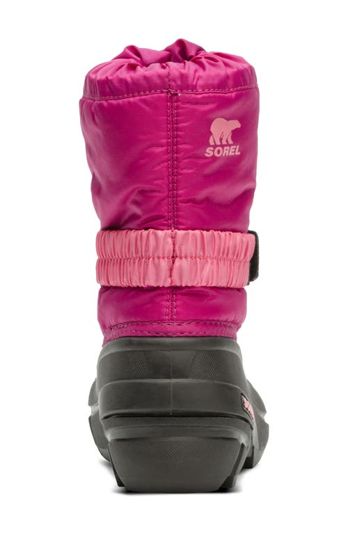 Sorel Kids' Flurry Waterproof Snow Boot In Deep Blush/tropic Pink