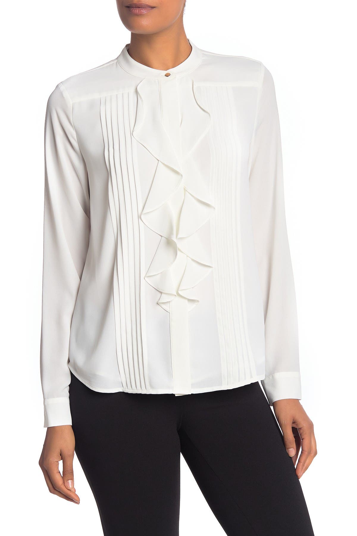 calvin klein ruffle blouse