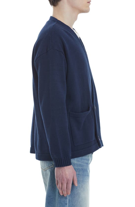 Shop Found Double Breasted Cardigan In Navy