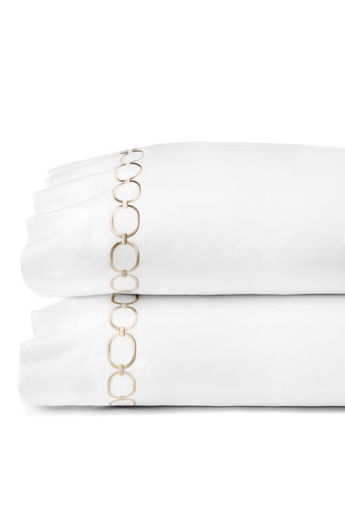 SFERRA Catina Set of 2 Pillowcases in White/Sand at Nordstrom