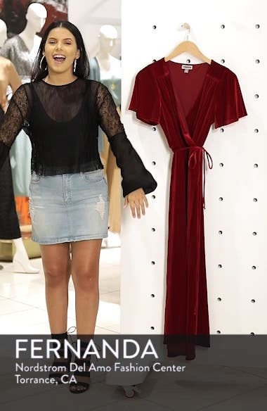 chelsea28 velvet midi dress