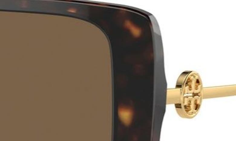 Tory Burch Square Sunglasses, 56mm In Tortoise