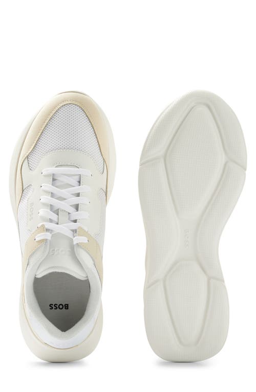 Shop Hugo Boss Boss Hybrid Trainer Sneaker In Beige