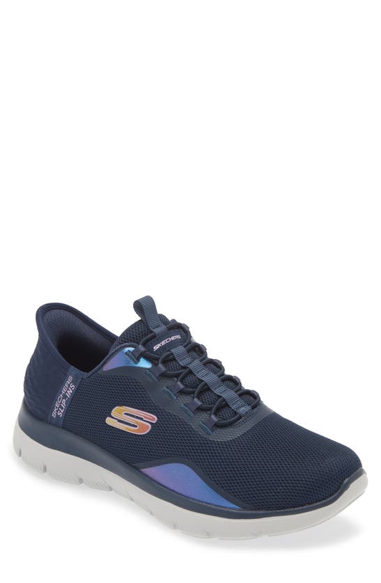Skechers Hands Free Slip-in Sneaker In Navy/ Lavender