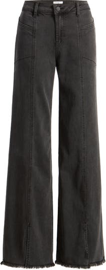 Wash Lab Denim Front Slit Wide Leg Jeans | Nordstrom