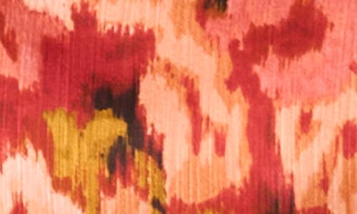Shop Vince Camuto Blurred Floral Yoryu Button-up Shirt In Rose Clay