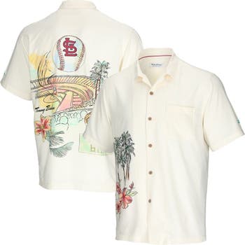 St. Louis Cardinals Tommy Bahama Paradise Fly Ball Camp Button-Up