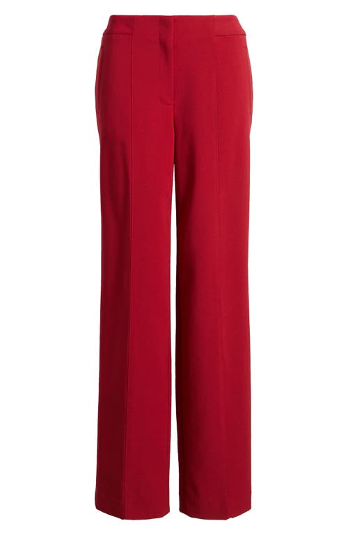 Shop Anne Klein High Waist Straight Leg Pants In Titian Red