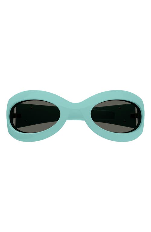 Gucci 60mm Oval Sunglasses in Light-Blue/Grey