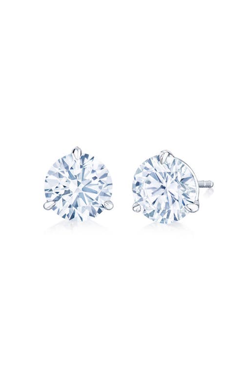 Shop Kwiat Round Brilliant Cut Diamond & Platinum Stud Earrings In White