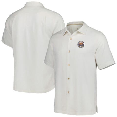 Men's New York Mets Tommy Bahama Navy Baseball Bay Button-Up Shirt
