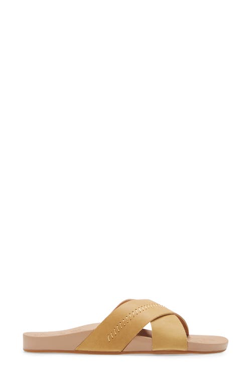 Shop Olukai Kipea Olu Slide Sandal In Golden Harvest/golden Sand