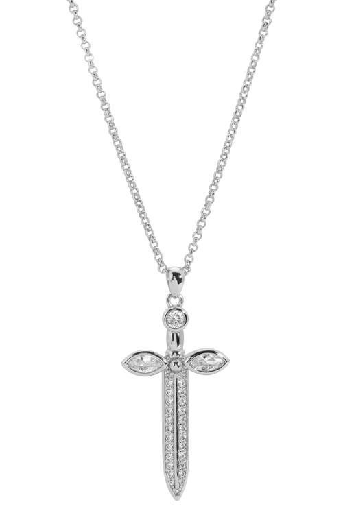 LILI CLASPE Flora Dagger Pendant Necklace in Silver