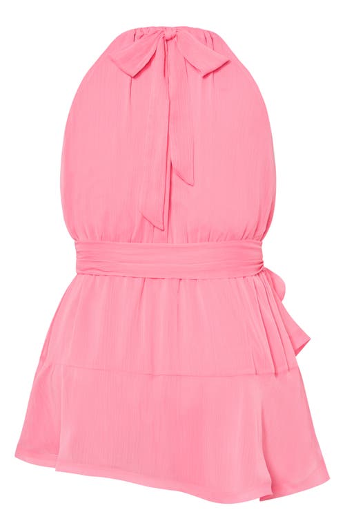 Shop City Chic Belinda Tie Belt Romper In Sugar