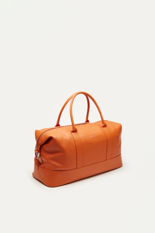Want Les Essentiels De La Vie Want Les Essentiels Kelowna Pebble-grained Leather Weekender Bag In Orange