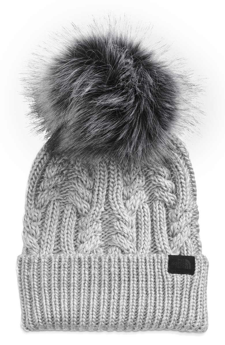The North Face Oh Mega Faux Fur Pom Beanie | Nordstrom