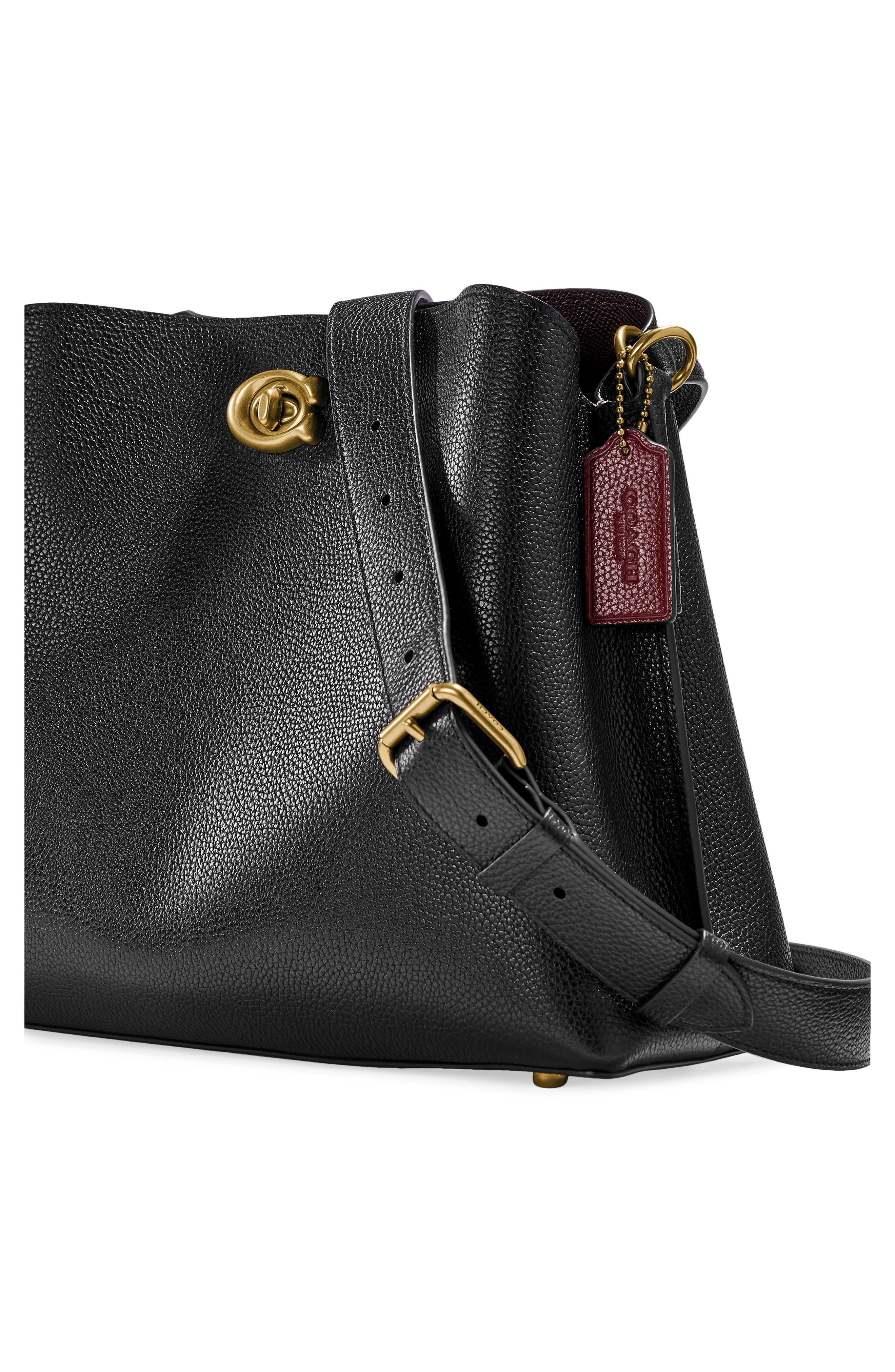 coach willow pebble leather shoulder bag