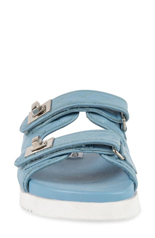 Steve Madden Schmona Slide Sandal In Blue Leather