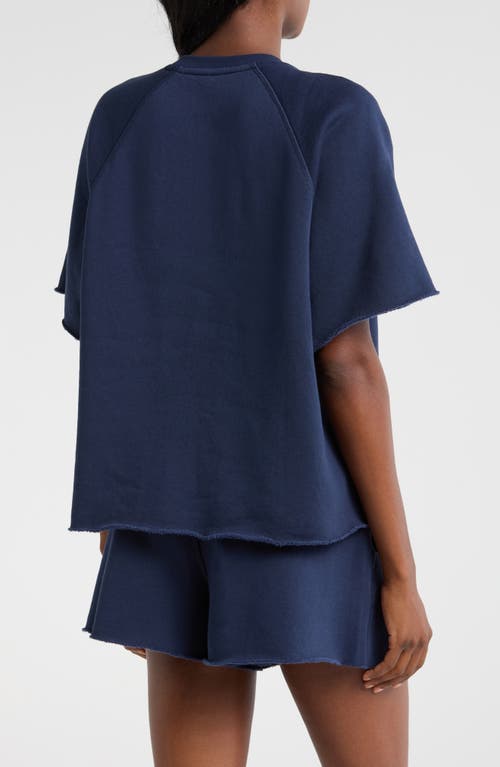 Shop Lunya Silksweats™ Reversible T-shirt In Deep Blue