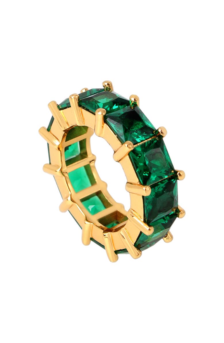 Emerald Square Crystal Ring 