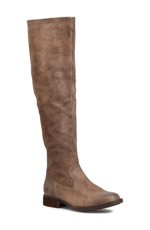 Børn Britton Over the Knee Boot in Taupe Distressed