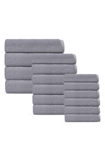 BROOKS BROTHERS DEPERA PURESOFT 16-PIECE TURKISH COTTON TOWELS SET 