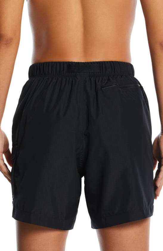 Shop Nike Voyage Cover-up Shorts In Black