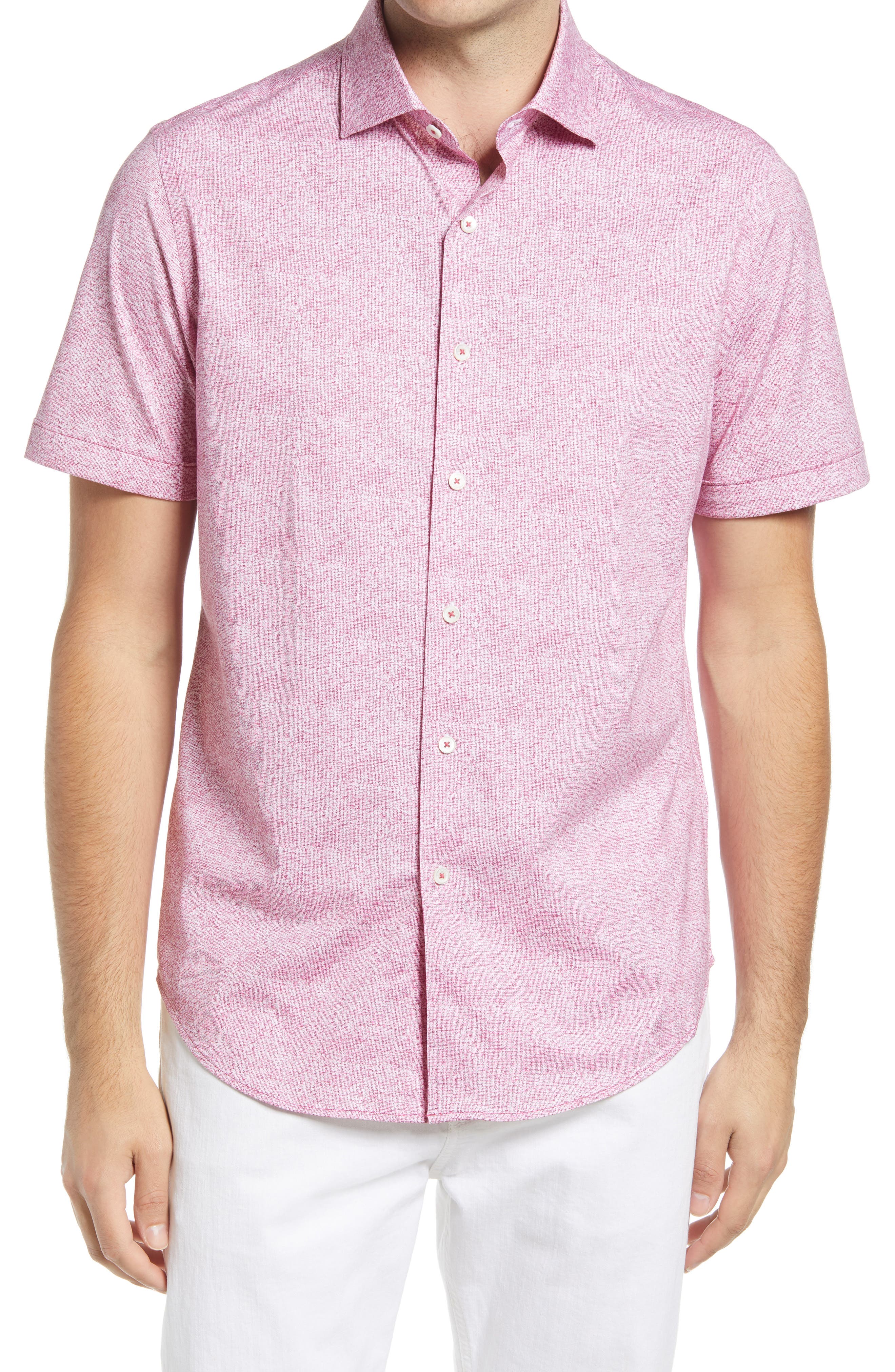 pink polo button up