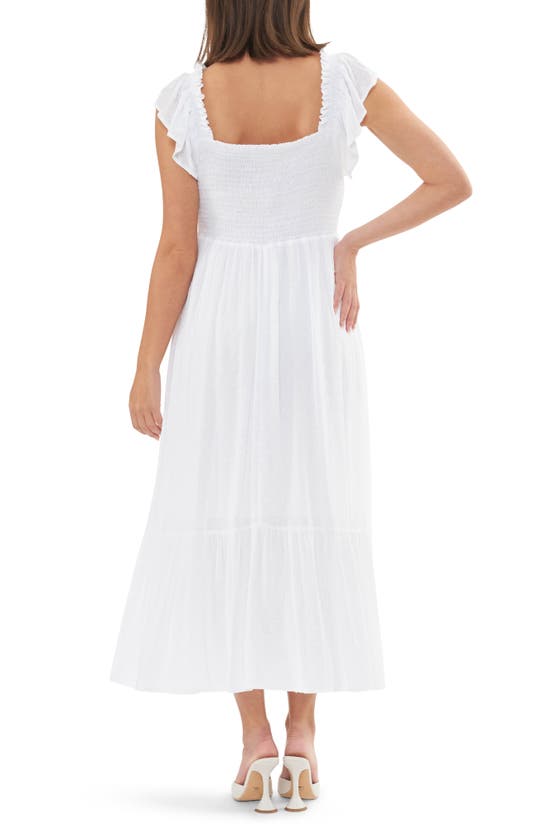 Shop Ripe Maternity Hail Spot Convertible Maxi Maternity Dress In White