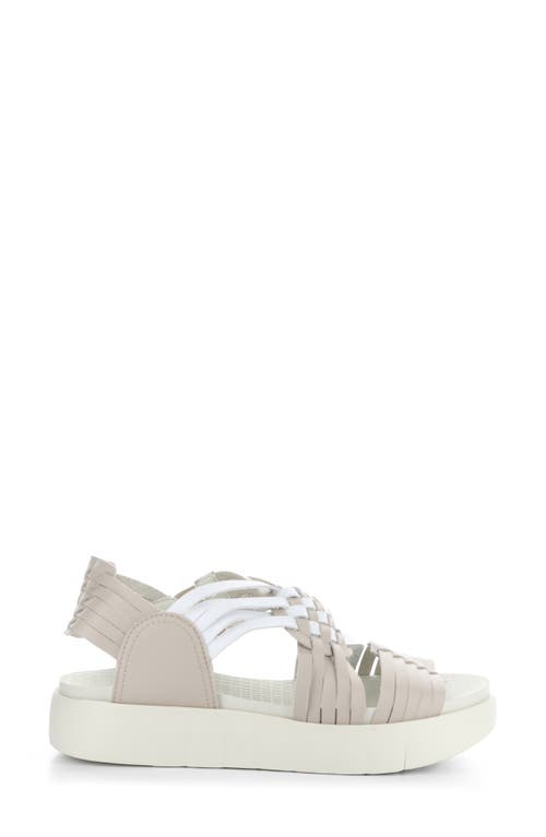 Shop Bos. & Co. Rizer Strappy Platform Sandal In Beige/white Leader