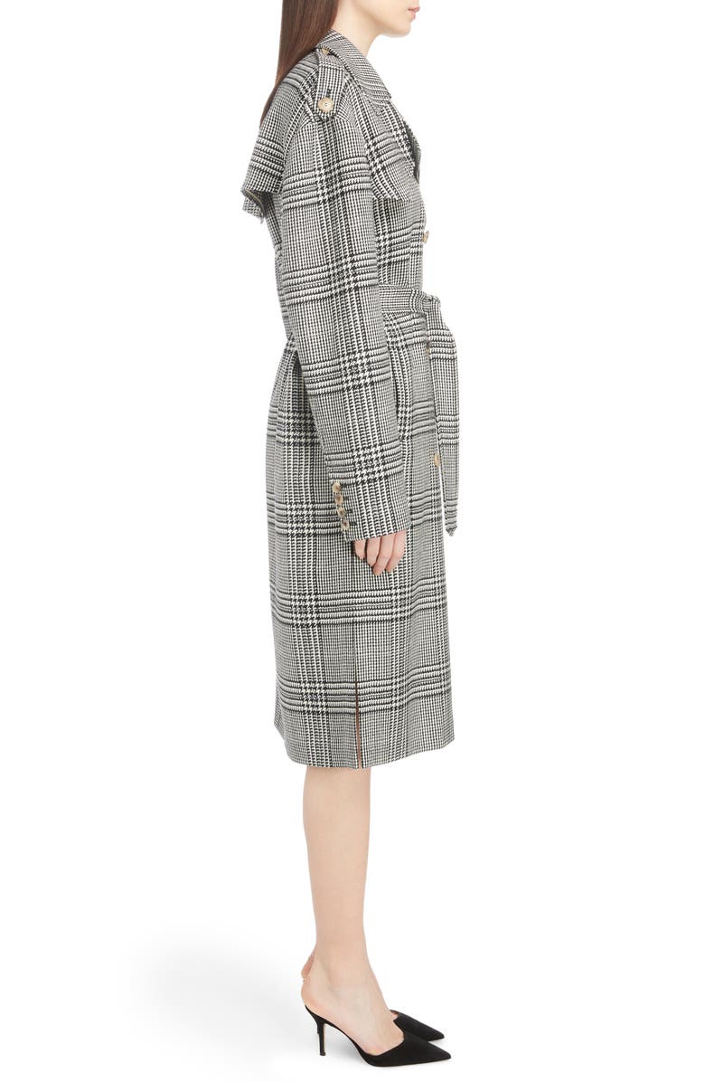 Magda Butrym Checked Double Breasted Wool Coat, Alternate, color, 