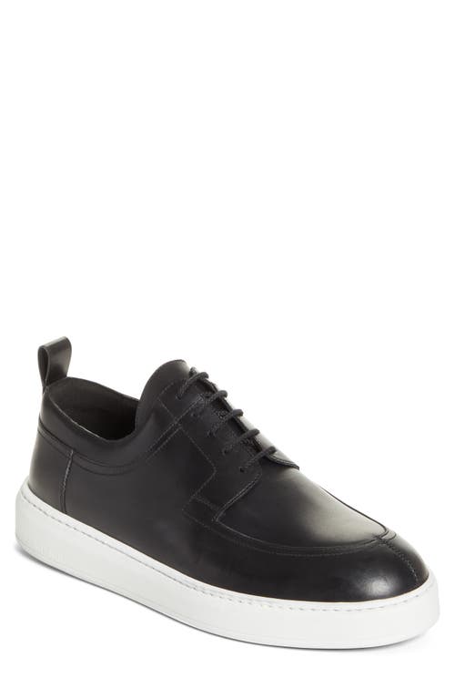JM WESTON On Time Hunt Leather Lace-Up Sneaker in Black