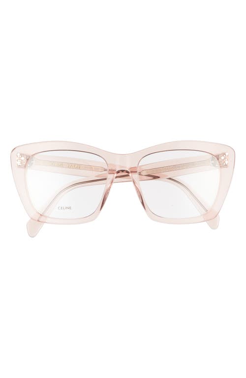 54mm Cat Eye Reading Glasses in Shiny Pink